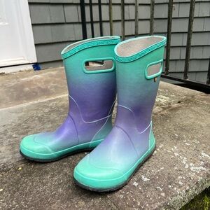 Bogs Kids Rain Boots - Teal and Purple